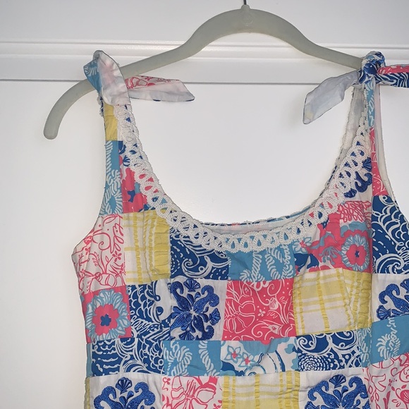Lilly Pulitzer Patchwork Tie Dress - Picture 2 of 4
